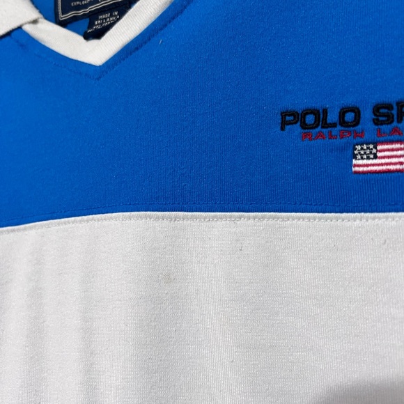 Men's Retro '90's Ralph Lauren Polo Sport Color Block Polo XL - Picture 8 of 8